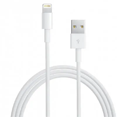 03787 - USB CABLE A MALE TO LIGHTNING 8P 6FT 2.1A WHITE DATA AND CHARGING