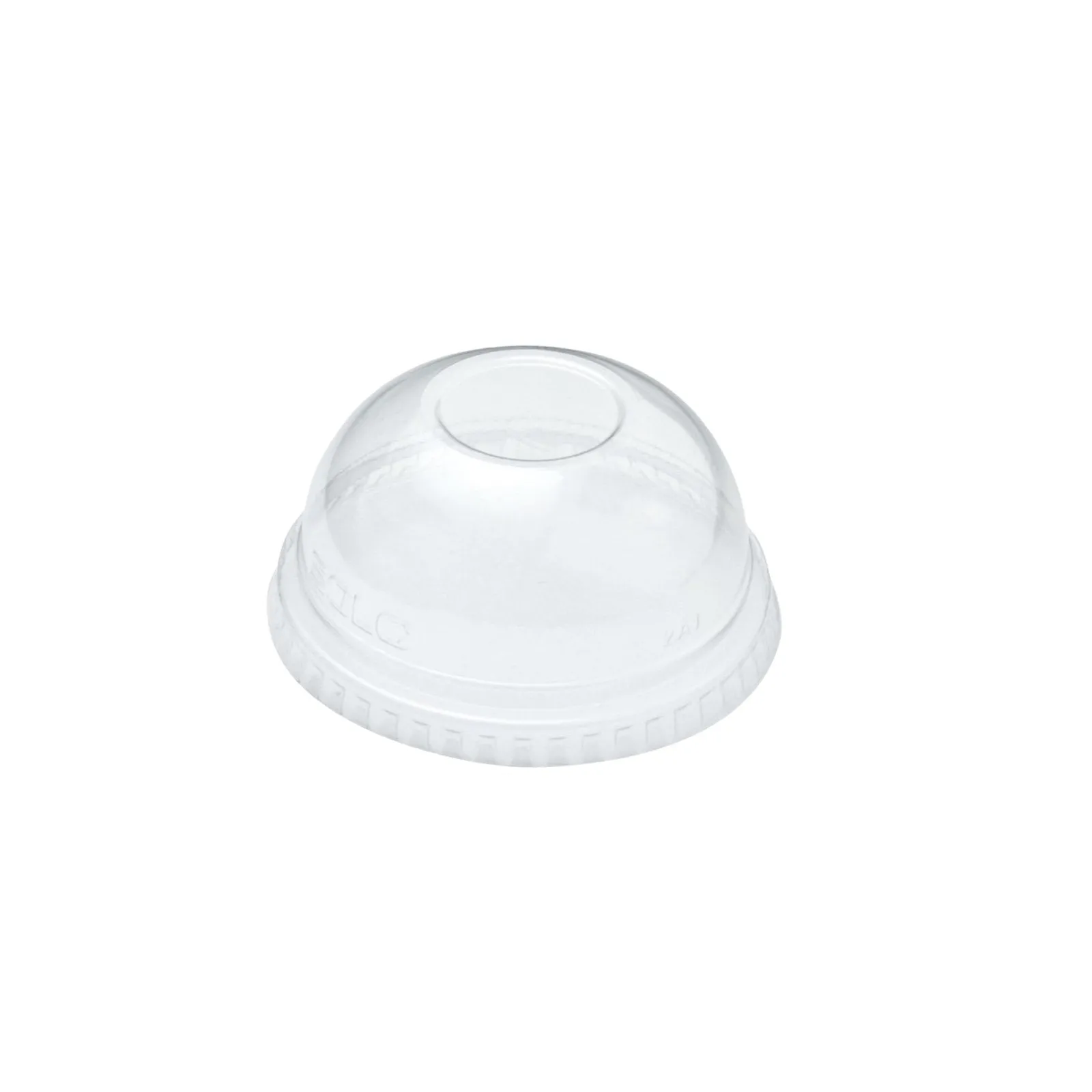 10oz Clear PET Domed Lids With Hole