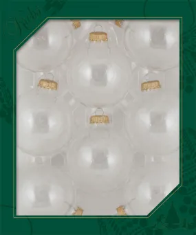 2 5/8" (67mm) Ball Ornaments, Gold Caps, Clear, 8/Box, 12/Case, 96 Pieces