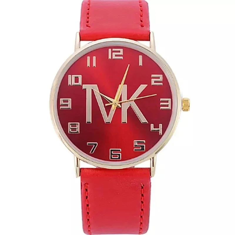 2023 New Women's Watches Fashion Luxury Brand TVK Leather Quartz Wristwatch Casual Clothing Accessories Reloj Mujer