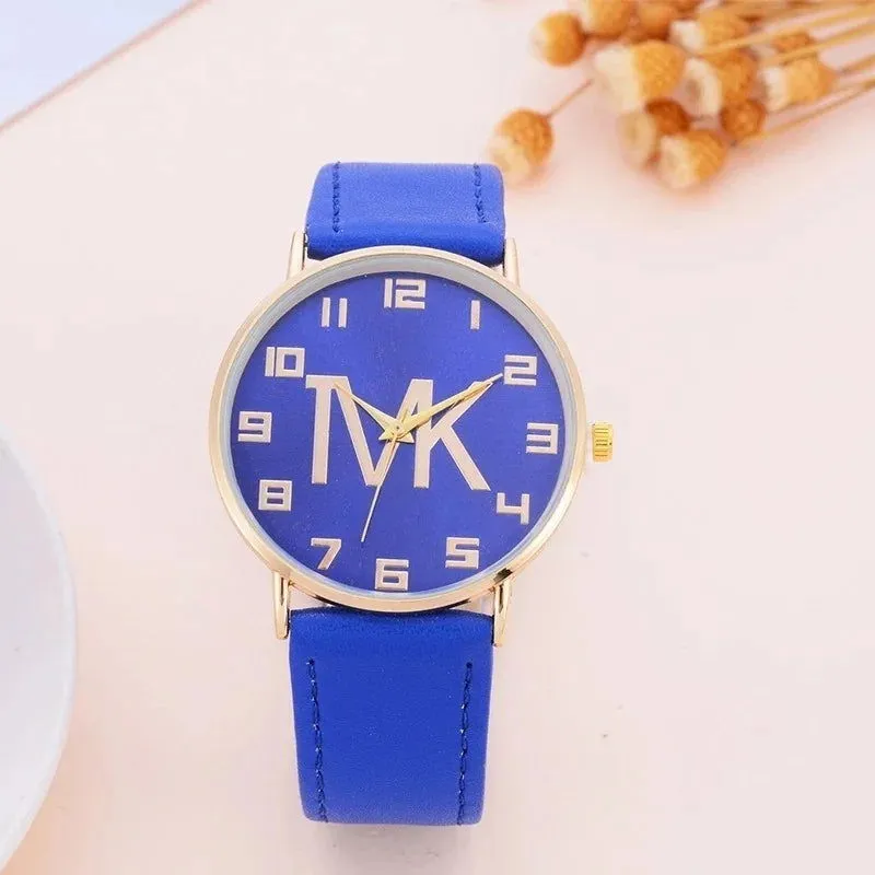 2023 New Women's Watches Fashion Luxury Brand TVK Leather Quartz Wristwatch Casual Clothing Accessories Reloj Mujer