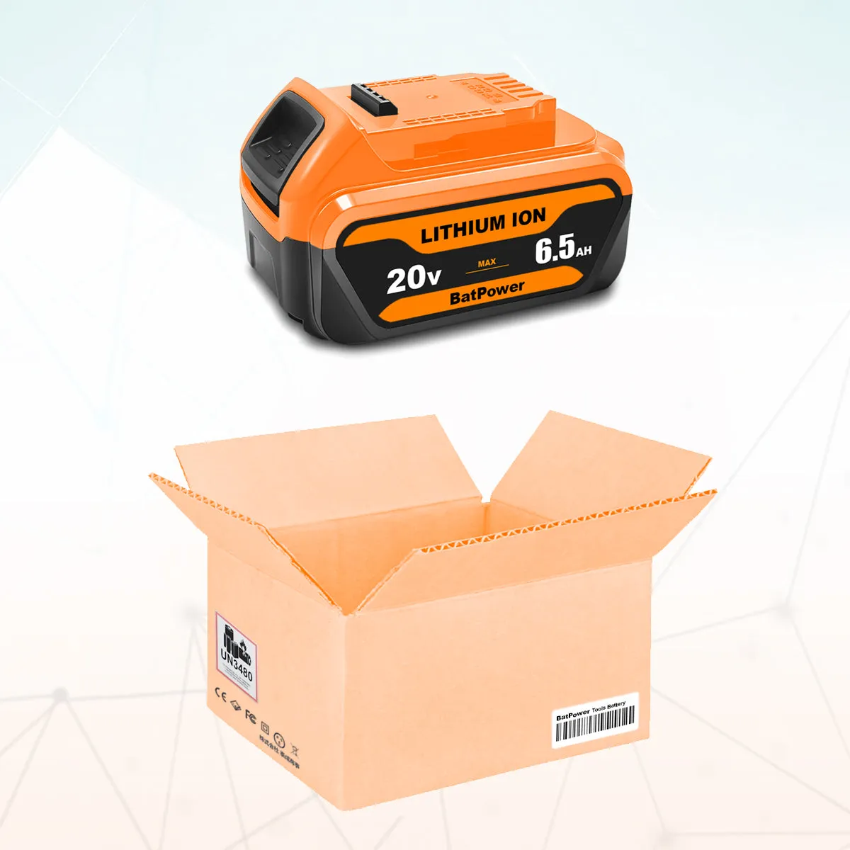 20V Max 6.5Ah Lithium Ion Battery for Dewalt 20V Max 5.0Ah Battery DCB205-2 Dewalt DCD/DCF/DCG/DCS tools 20v Max XR Battery 5.0Ah 4.0Ah 3.0Ah