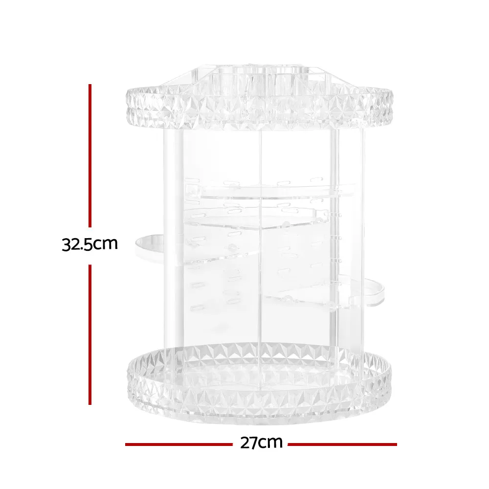 360° Rotating Acrylic Makeup Organizer with Large Capacity - Embellir