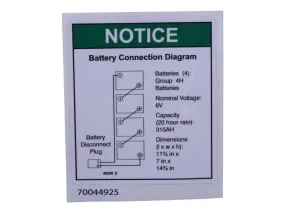 40299 Decal Notice Battery | Genie