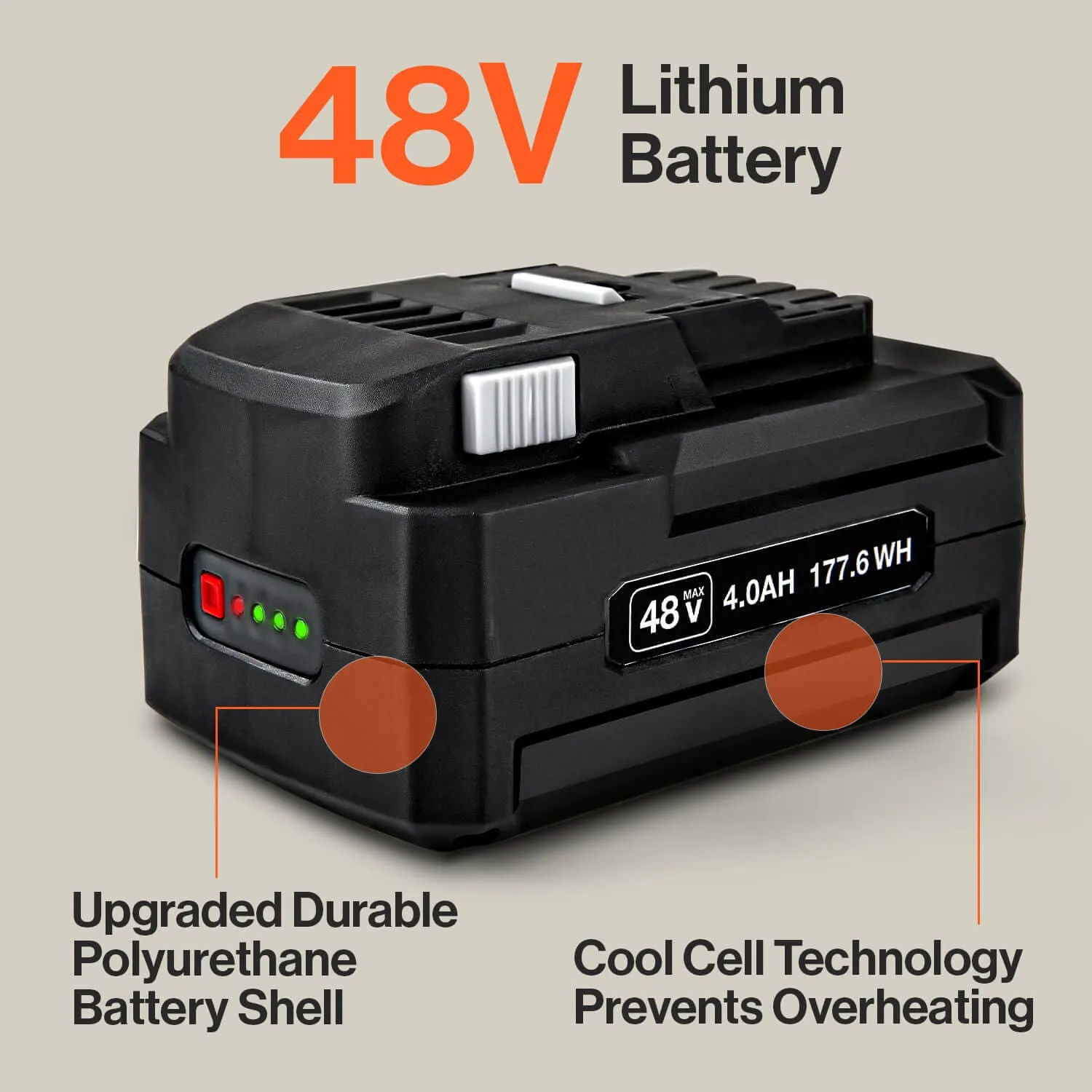 48V 4Ah Lithium Ion Battery - For 48V Battery Systems