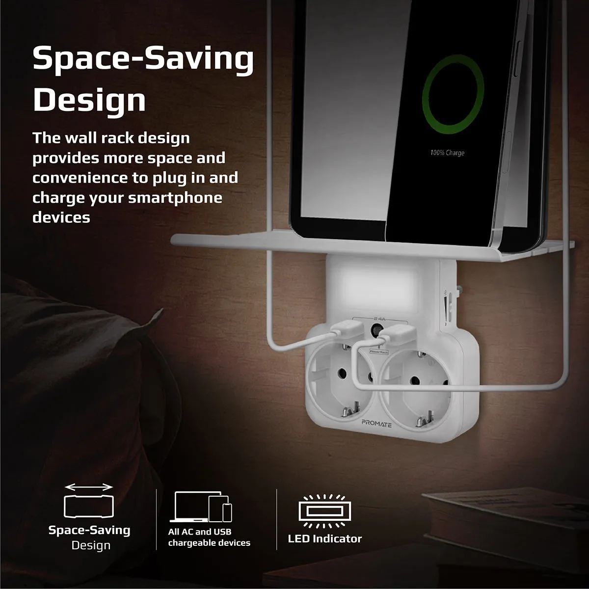 5-in-1 Wall-Mount Charging Station