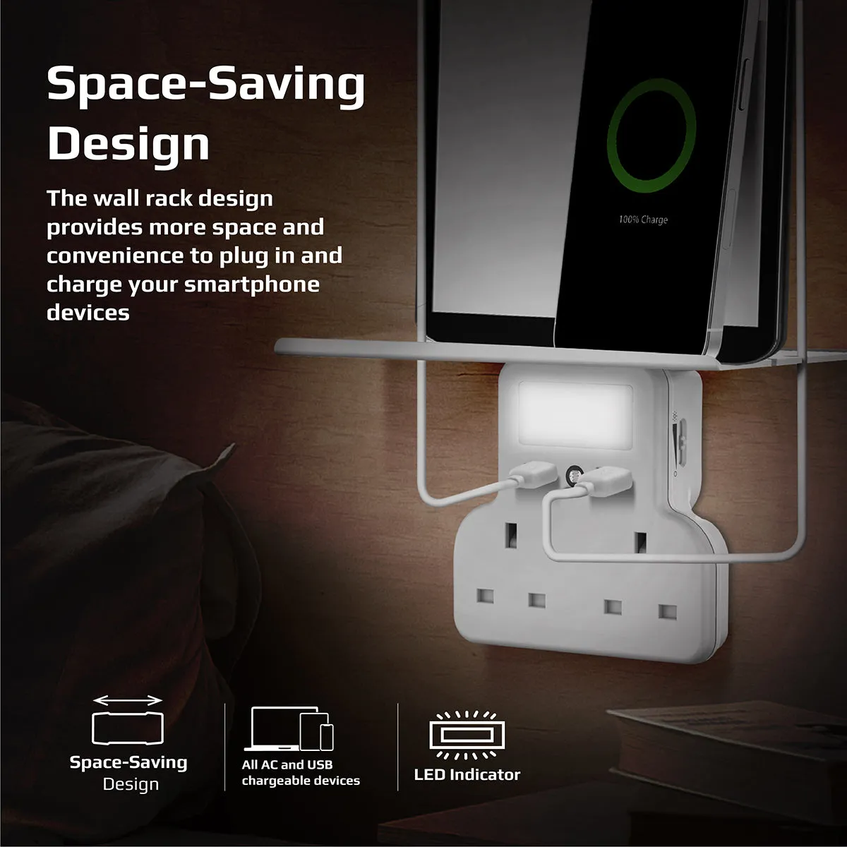 5-in-1 Wall-Mount Charging Station