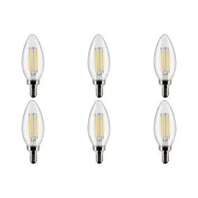 5.5W B11 LED - Clear - Candelabra base - 3000K - 90 CRI - 120V - 6-Pack