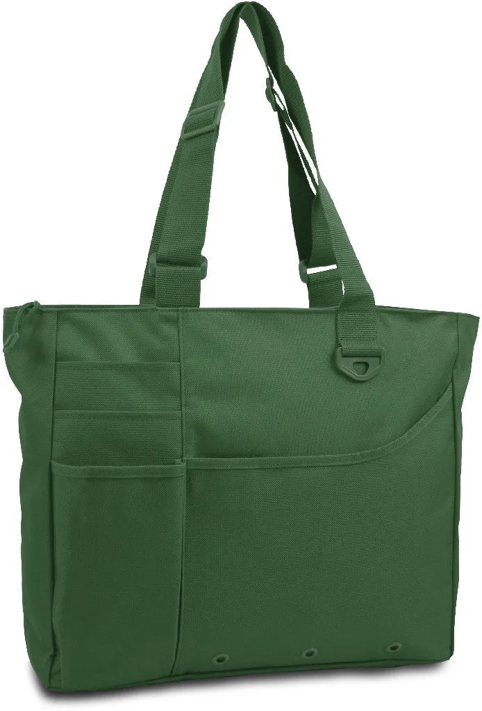 600 denier super feature tote - forest Case of 24