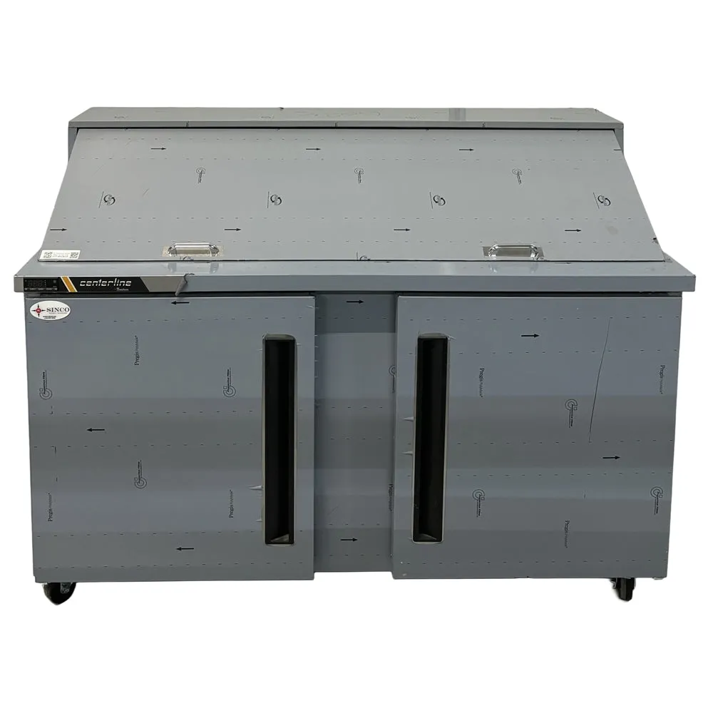 60" Centerline by Traulsen Mega Top Solid Doors Sandwich/Salad Prep Table CLPT-6024-SD-LR