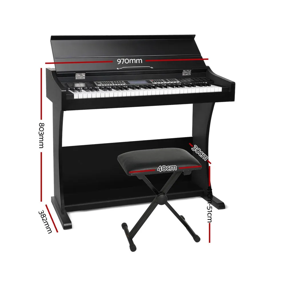 61-Key Touch-Sensitive Electronic Piano w/ Stand & Stool - Alpha