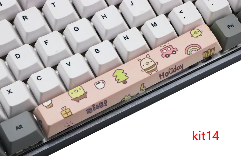 6.25U space PBT five-sided sublimation mechanical keycap