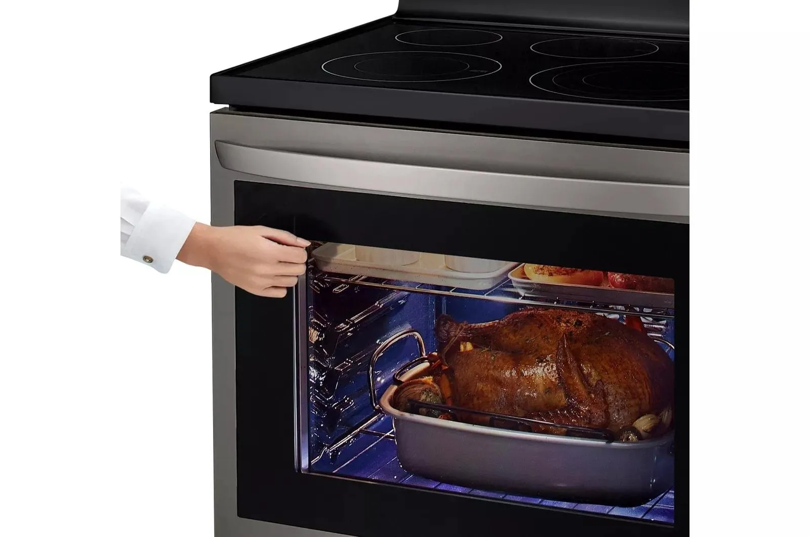 6.3 cu ft. Smart Wi-Fi Enabled True Convection InstaView(R) Electric Range with Air Fry - (LREL6325D)