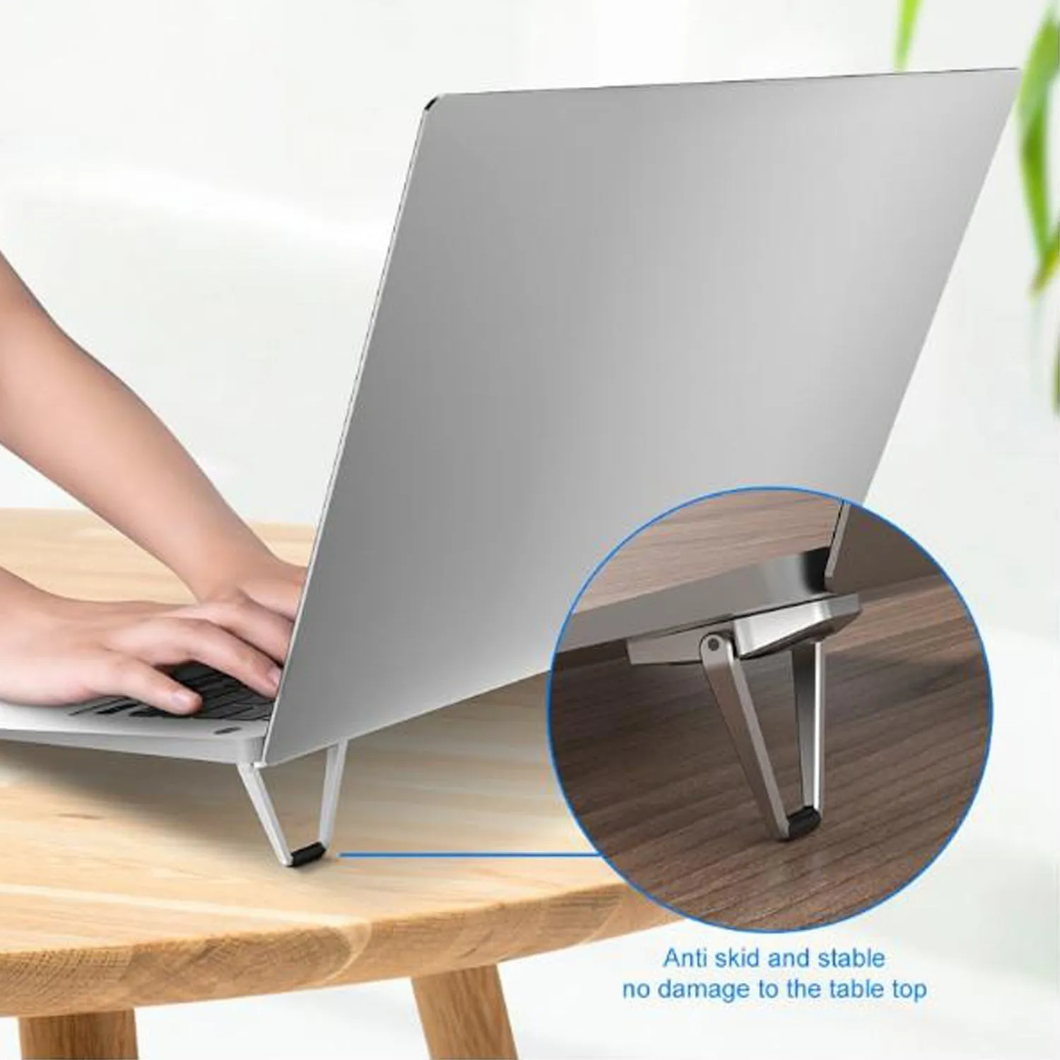 6300 Mini Premium Metal Folding Portable Stand Compatible with Every Laptop, Keyboard and Tablet