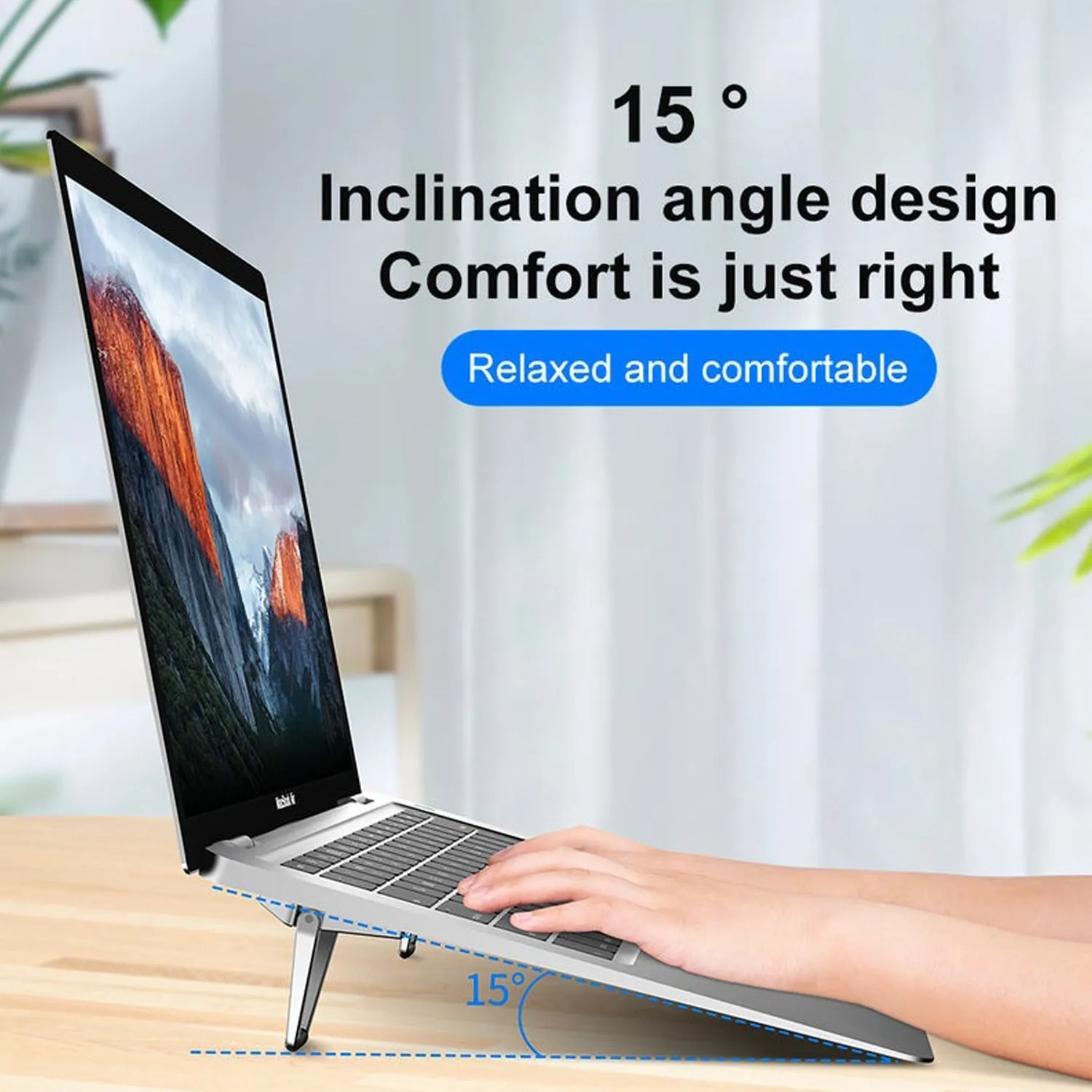 6300 Mini Premium Metal Folding Portable Stand Compatible with Every Laptop, Keyboard and Tablet