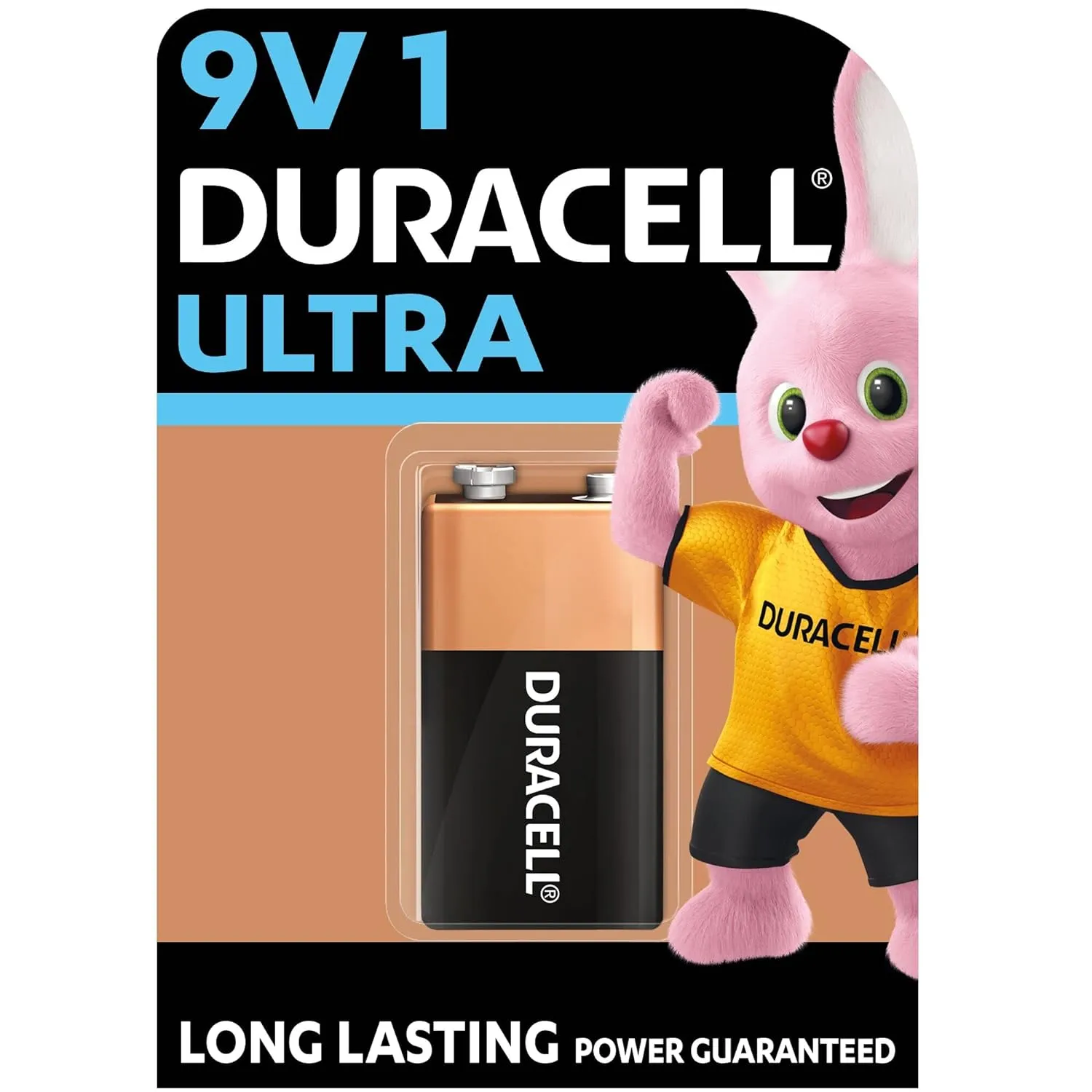 9V Duracell Ultra Alkaline Batteries (Pack of 1)