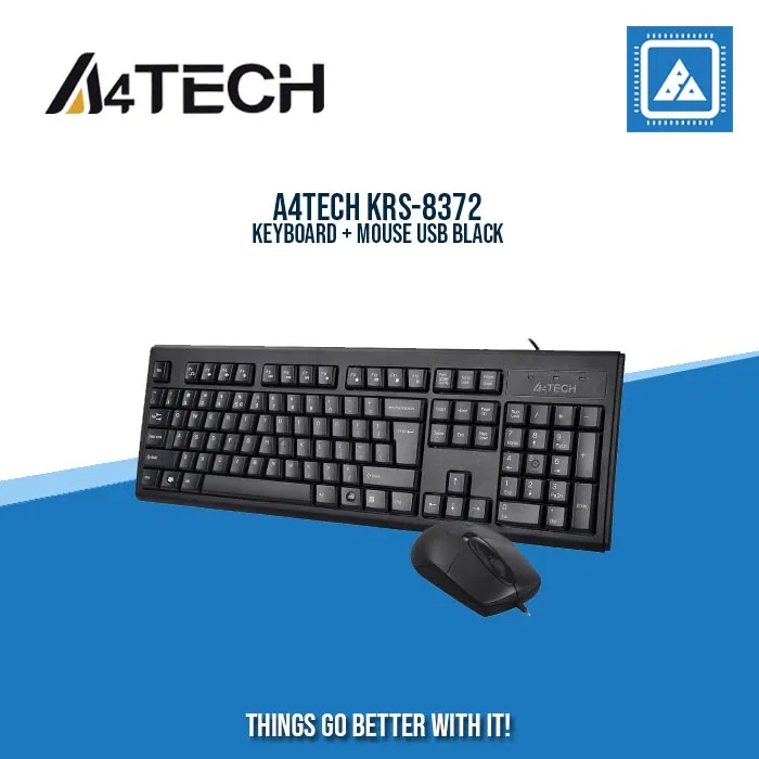 A4TECH KRS-8372 KEYBOARD   MOUSE USB BLACK