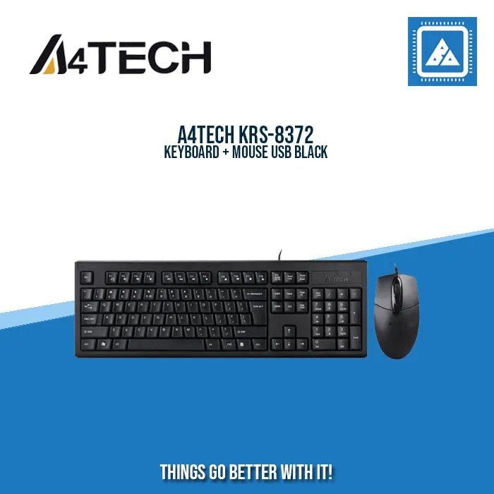 A4TECH KRS-8372 KEYBOARD   MOUSE USB BLACK