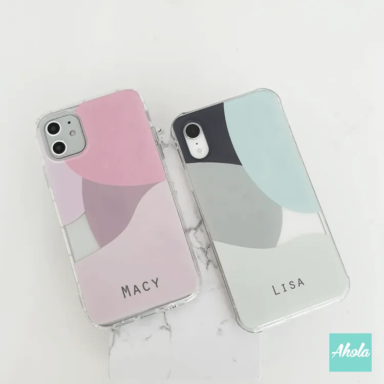 【Abstract Shapes】Soft TPU transparent phone case  抽象形狀名字透明電話軟殼