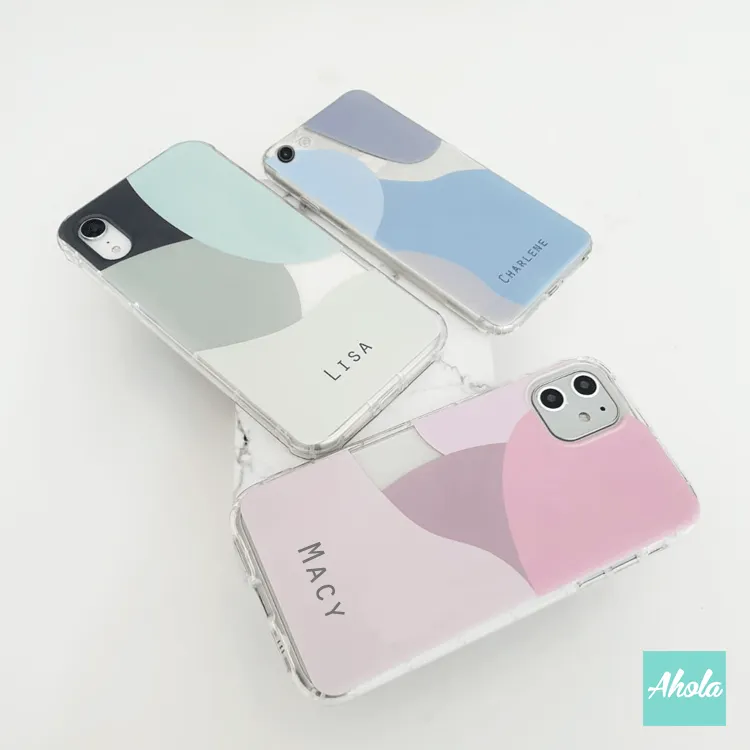 【Abstract Shapes】Soft TPU transparent phone case  抽象形狀名字透明電話軟殼