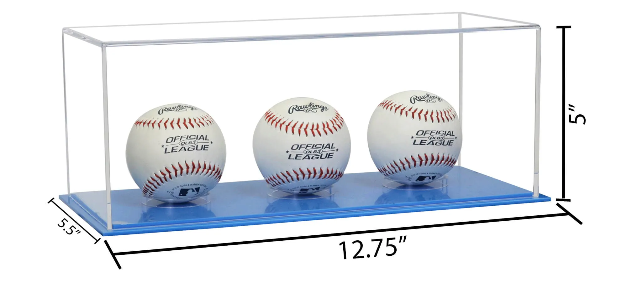 Acrylic Baseball, Lacrosse or Tennis Ball Display Case