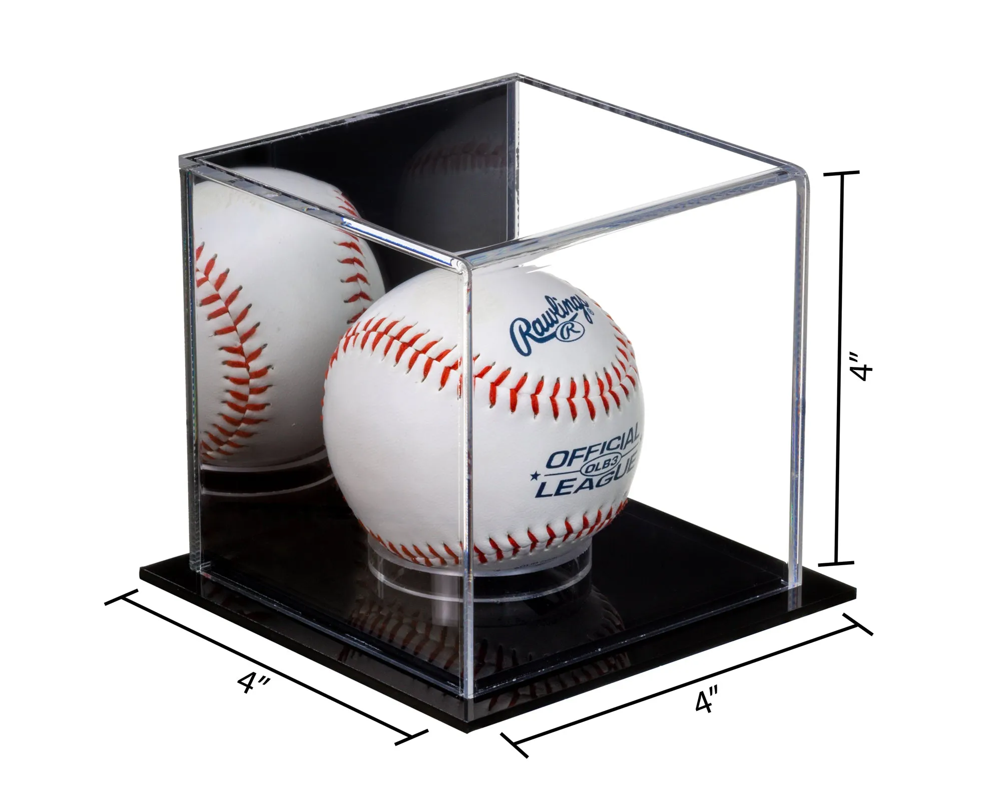 Acrylic Baseball, Lacrosse or Tennis Ball Display Case