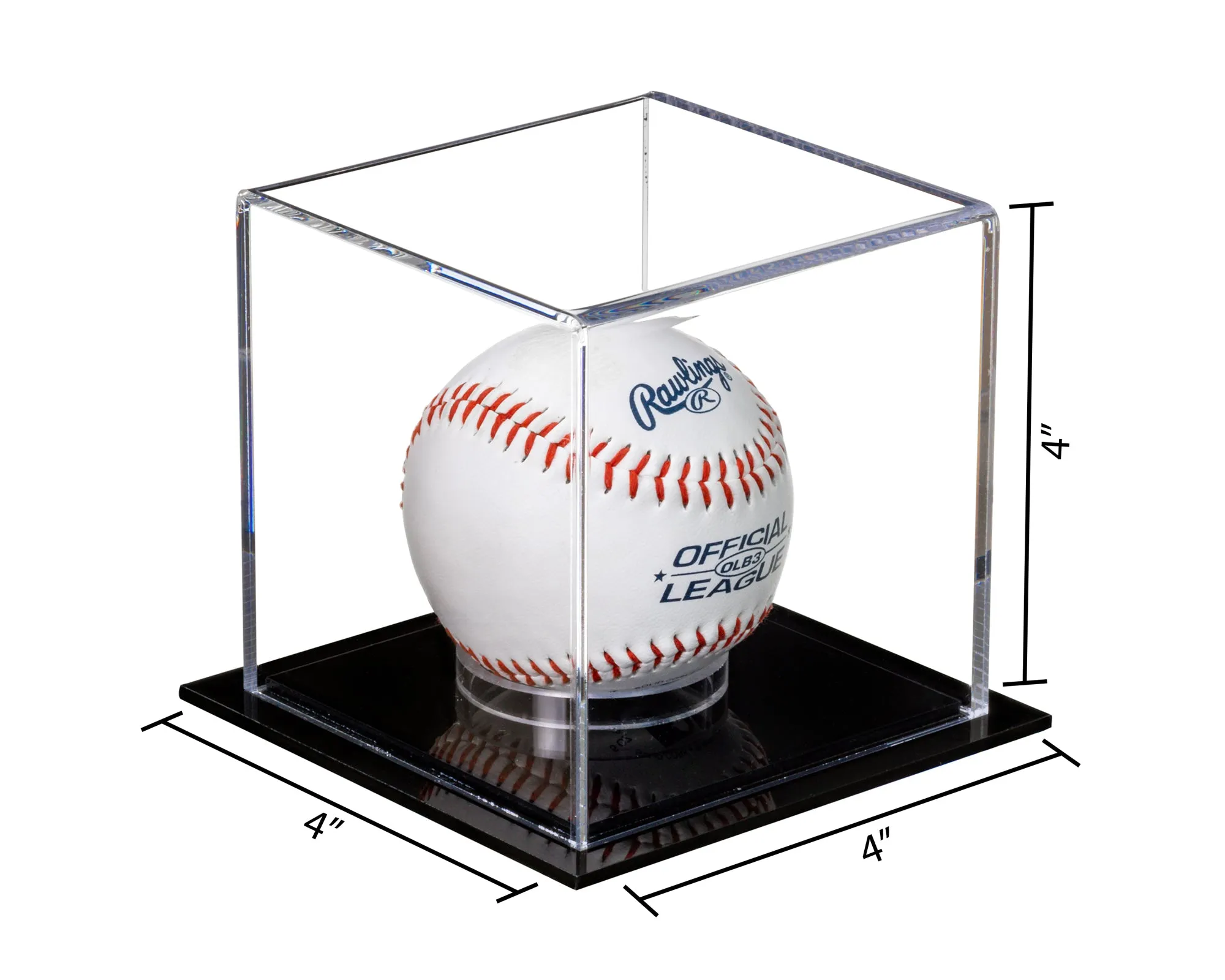 Acrylic Baseball, Lacrosse or Tennis Ball Display Case