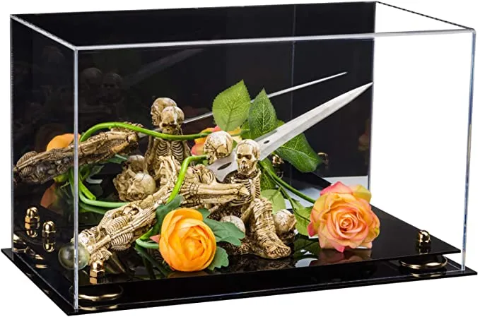 Acrylic Versatile Display Case 15 X 8 X 9  - Mirror No Wall Mount (V11/A013)