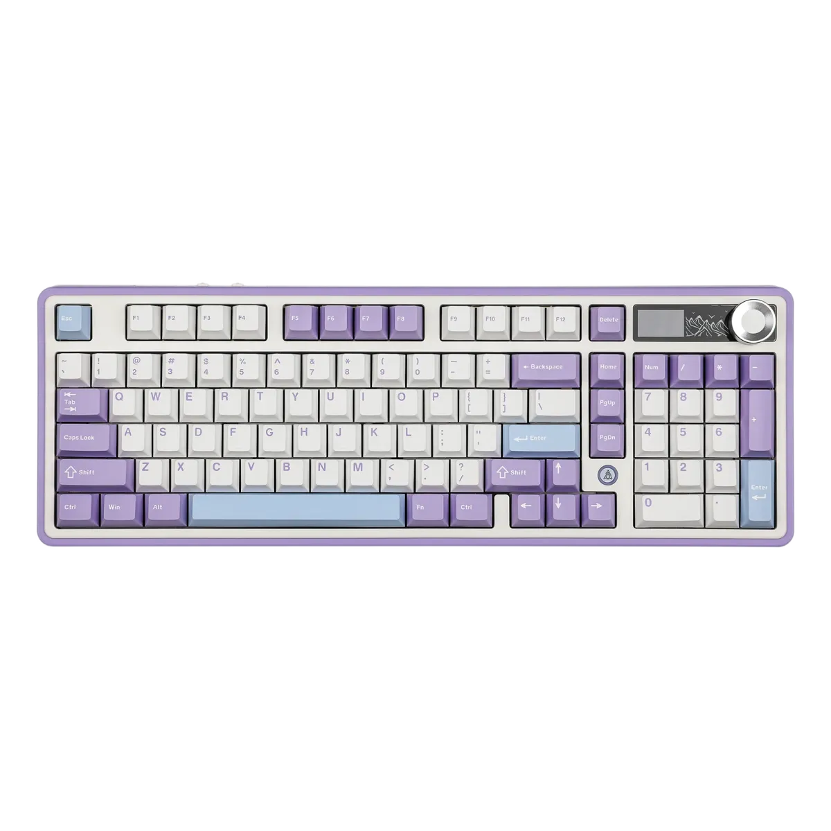 Ajazz AK980 Purple-White-Blue Mechanical keyboard With Screen RGB Wired&Wireless (Maillard switch)