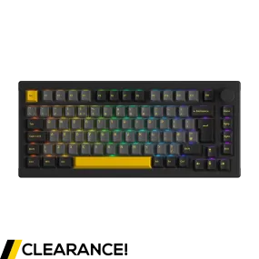 Akko 5075S Black & Gold RGB 75% ISO UK CS Crystal - Grade B