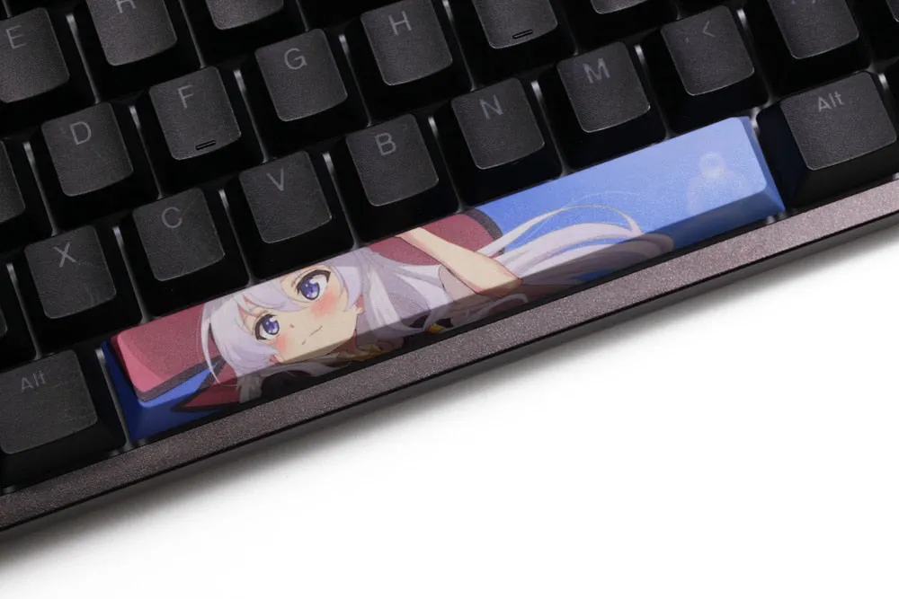 Allover dye subbed Keycap Novelty 6.25u spacebar pbt custom keyboard Milim Nava Suzumiya Haruhi Elaina Takanashi Rikka