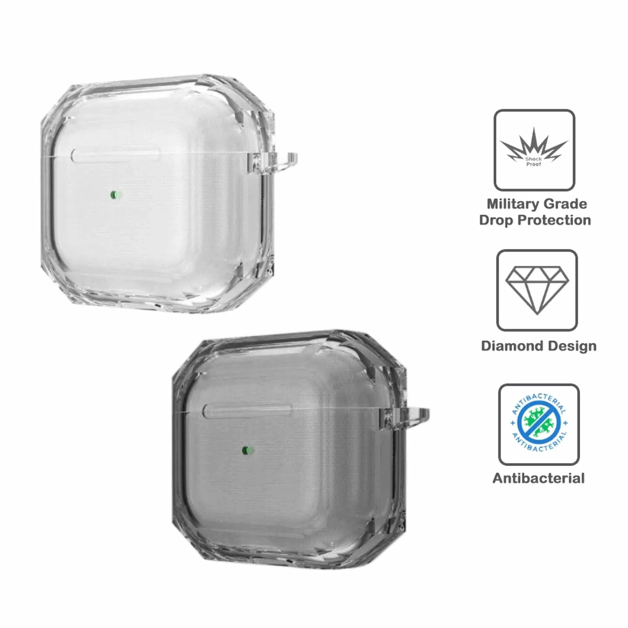 AMAZINGthing Adamas Case for AirPods 3 - Anti-microbial - Clear (Barcode: 4892878065276 )