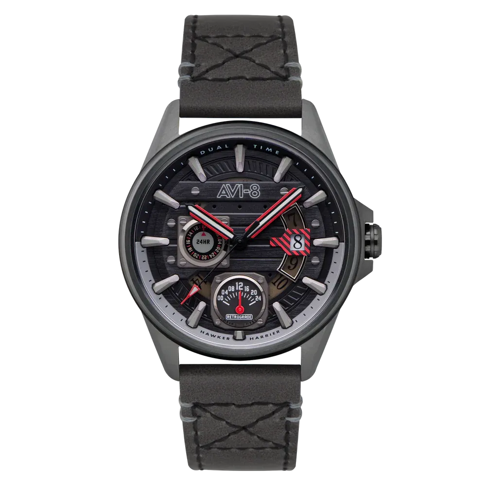 AVI-8 Pilot Hawker Harrier Farley Black Men's Watch AV-4098-04