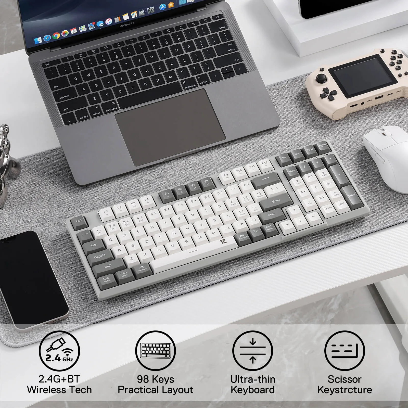 BK7114 Scissor Mechanism Slim Wireless Keyboard