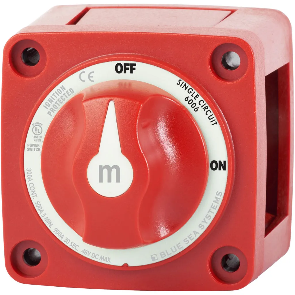 Blue Sea Mini ON-OFF Battery Switch-Red