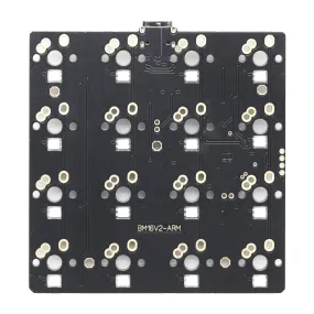 bm16a 16 keys Custom Mechanical Keyboard PCB plate programmed numpad layouts qmk firmware with rgb bottom underglow alps mx