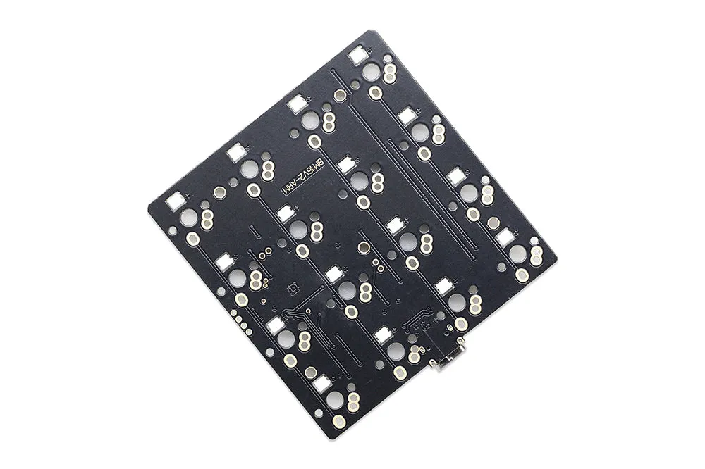 bm16a 16 keys Custom Mechanical Keyboard PCB plate programmed numpad layouts qmk firmware with rgb bottom underglow alps mx