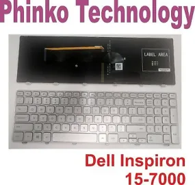 Brand New Keyboard for Dell Inspiron 15 7000 Series 7537 Backlit Silver