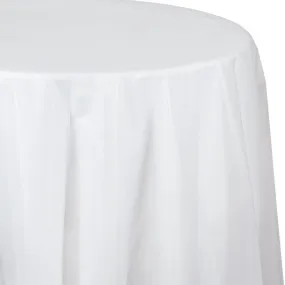 Bulk Clear Round Plastic 82 inch Table Covers (12 per Case)