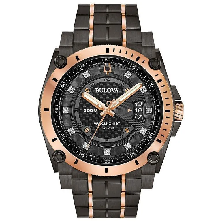 Bulova Icon Men's Black Diamond Watch 98D149