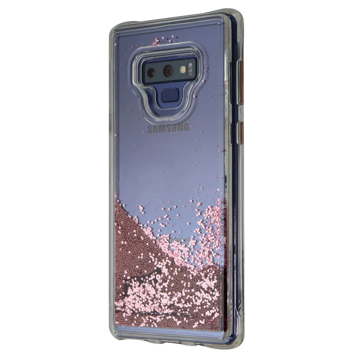 Case-Mate Waterfall Liquid Glitter Case for Galaxy Note9 - Clear/Rose Gold