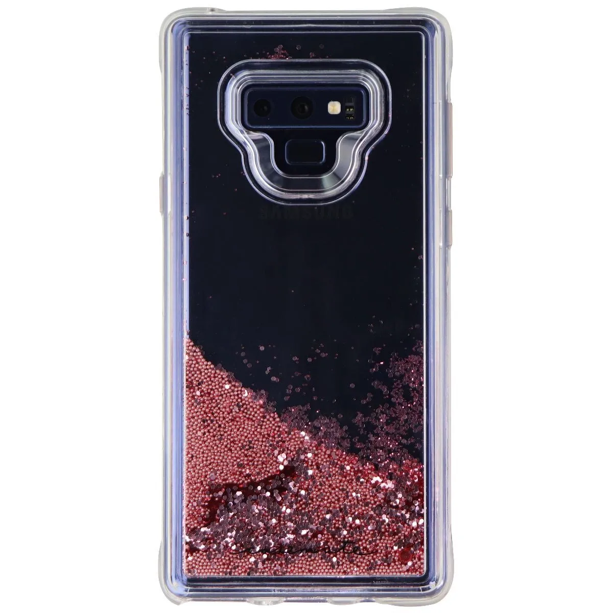 Case-Mate Waterfall Liquid Glitter Case for Galaxy Note9 - Clear/Rose Gold