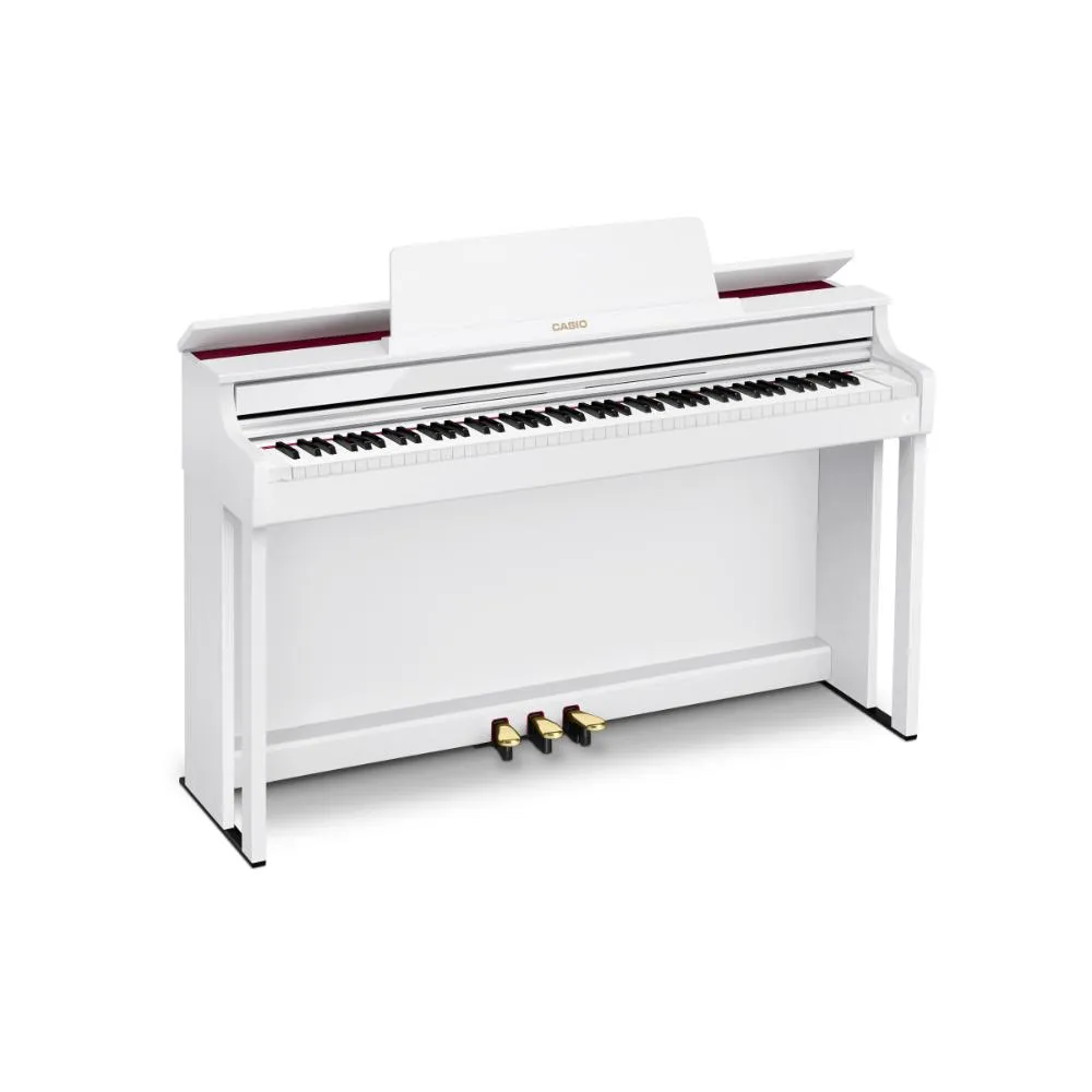 Casio AP550WE Digital Piano with Bench in White