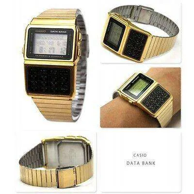 Casio DBC-611G-1DF Gold Plated Calculator Watch For Men and Women