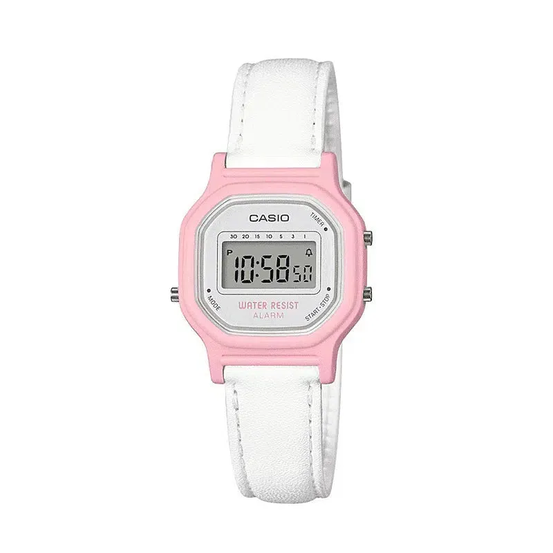 Casio LA-11WL-4AVDF Pink Leather Strap Watch for Women