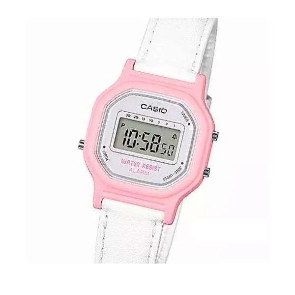 Casio LA-11WL-4AVDF Pink Leather Strap Watch for Women