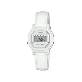 Casio LA-11WL-7AVDF White Leather Strap Watch for Women