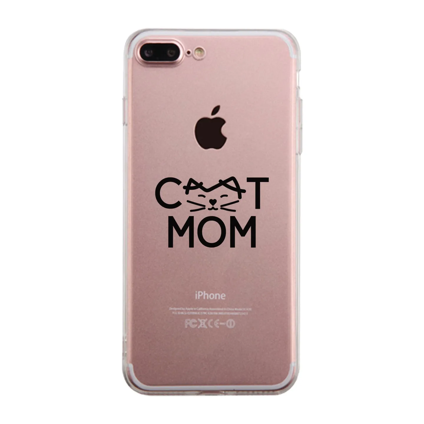 Cat Mom Clear Phone Case Unique Graphic Phone Case For Cat Lover