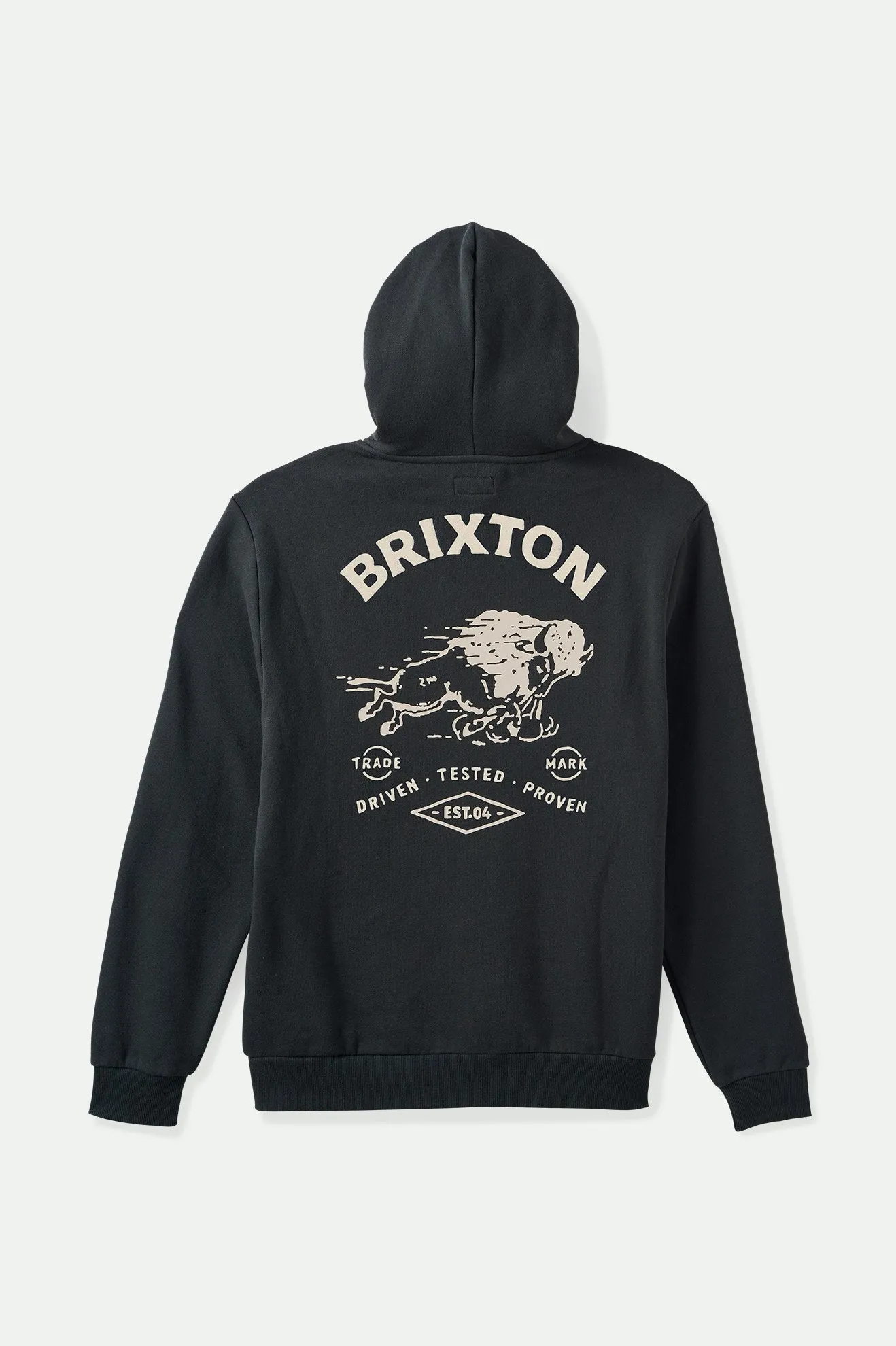 Charging Buffalo Hoodie - Washed Black