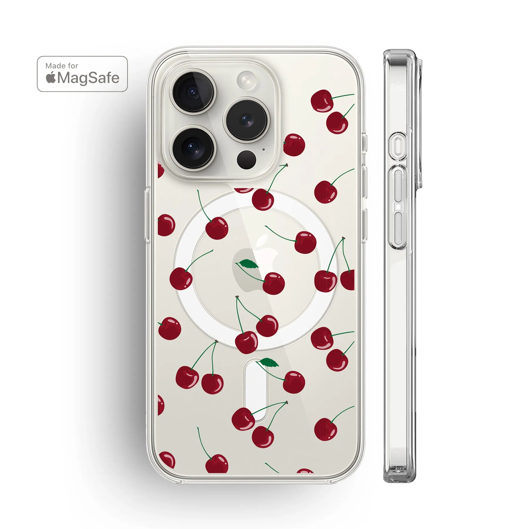 Cherries Clear MagSafe iPhone Case